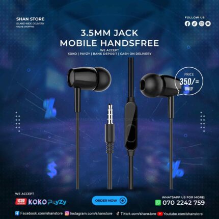 3.5mm Handsfree Wired With Mic Shan Store