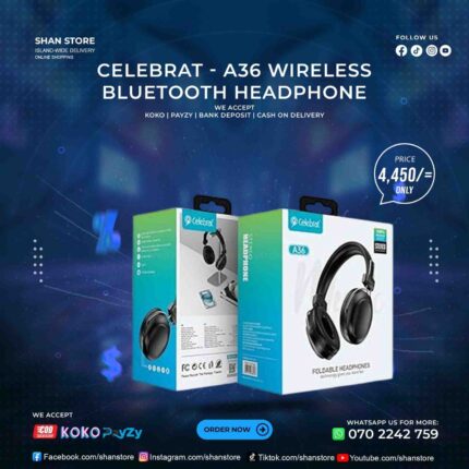 Celebrat A36 Wireless Bluetooth Headphone Shan Store