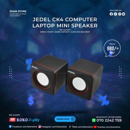 Jedel CK4 Mini USB Computer Laptop Speaker Shan Store