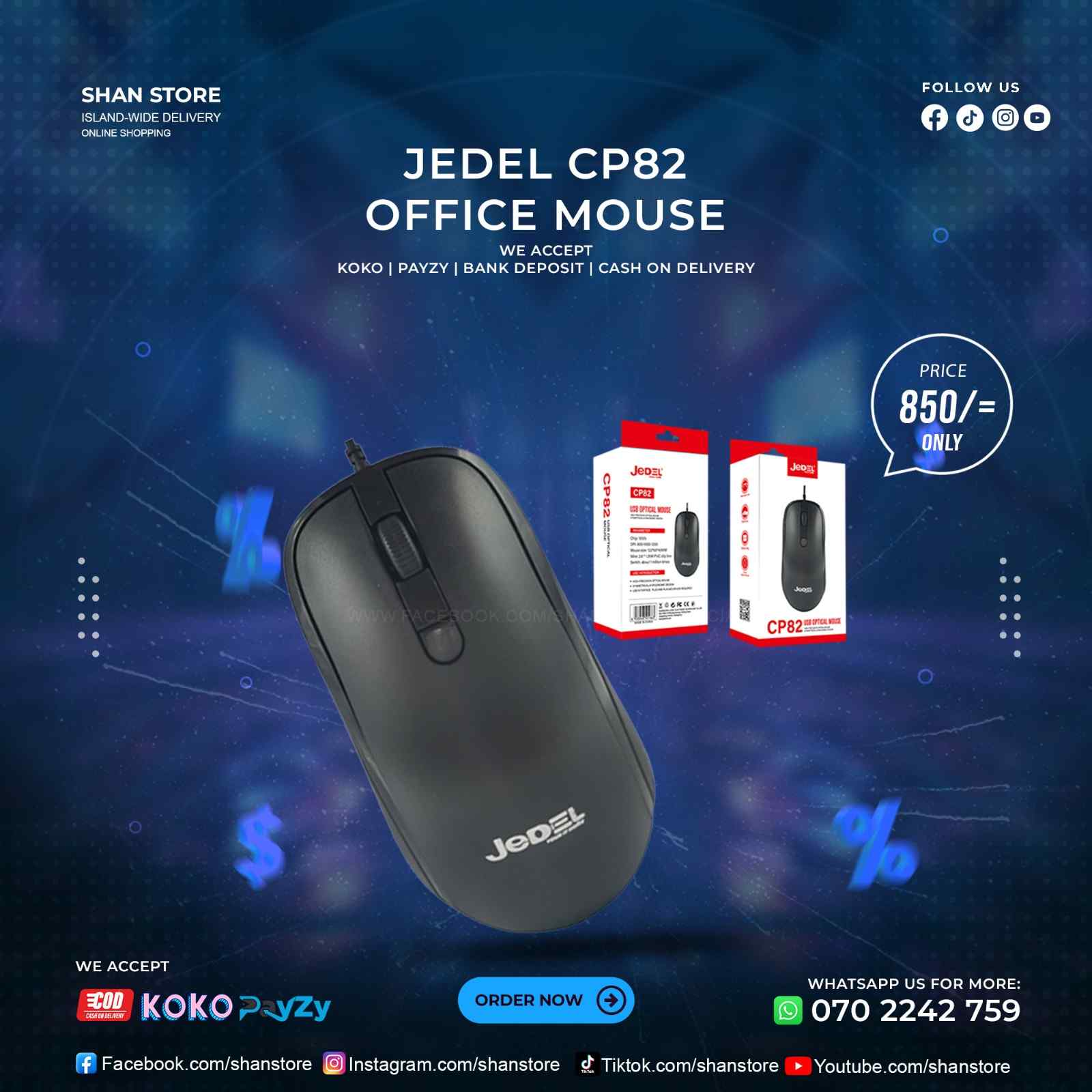 Jedel CP82 Computer Mouse Shan Store