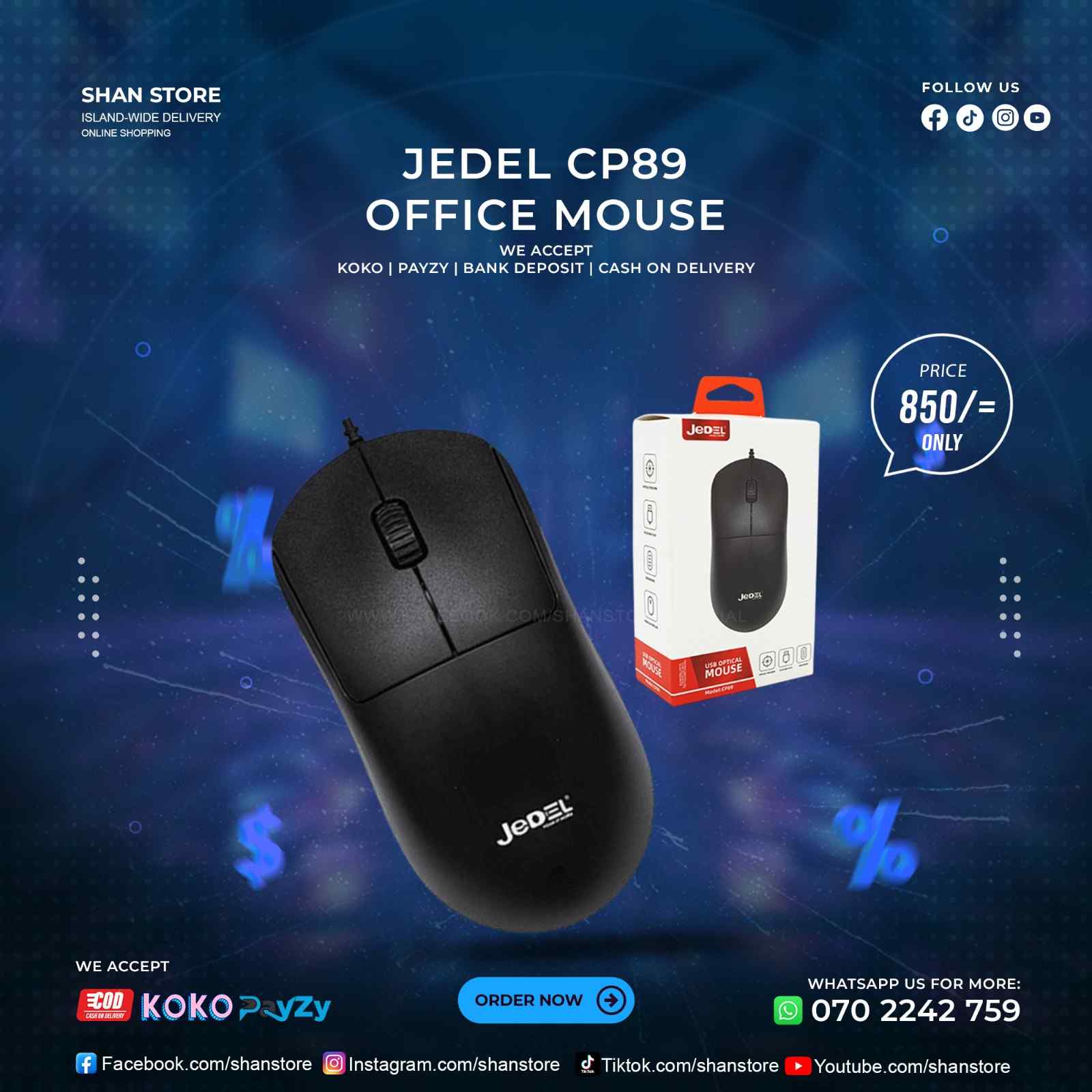Jedel CP89 Computer Mouse Shan Store