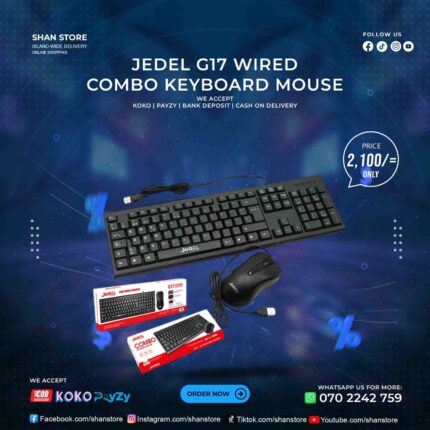 Jedel G17 Keyboard Mouse Combo Wired Shan Store