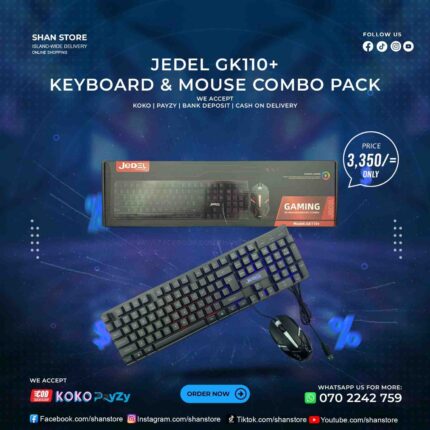 Jedel GK110+ Gaming Keyboard Mouse Combo Wired Shan Store