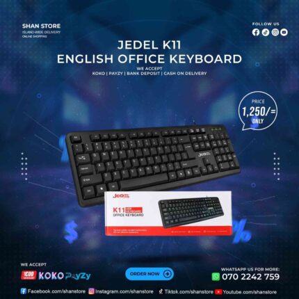 Jedel K11 English Office Keyboard Shan Store