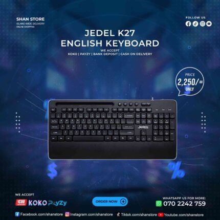 Jedel K27 English Office Keyboard Shan Store