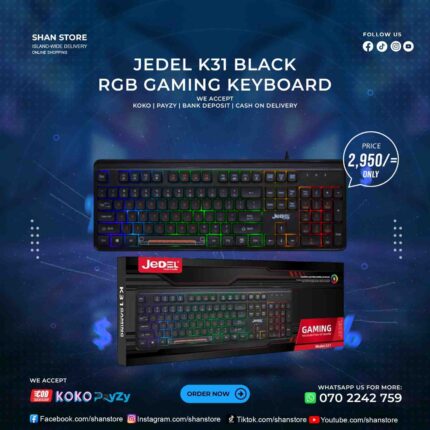 Jedel K31 RGB Gaming Keyboard Shan Store