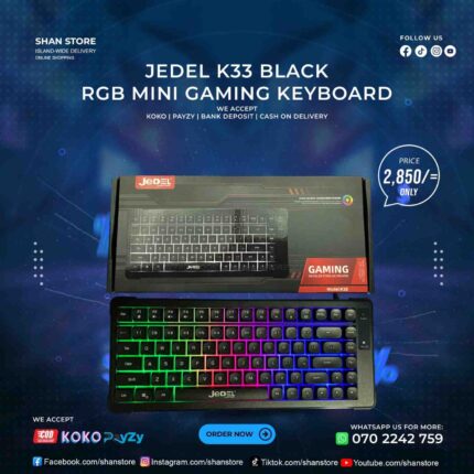 Jedel K33 Mini RGB Gaming Keyboard Shan Store