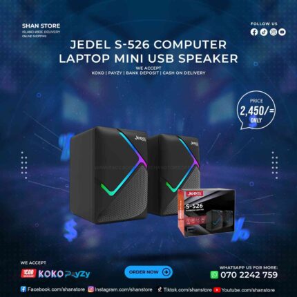 Jedel S-526 Mini USB Computer Laptop Speaker Shan Store