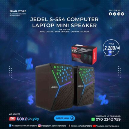 Jedel S-554 Mini USB Computer Laptop Speaker Shan Store