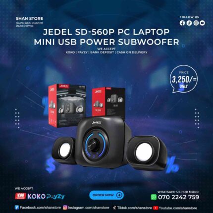 Jedel SD-560P Mini USB Subwoofer Computer Laptop Speaker