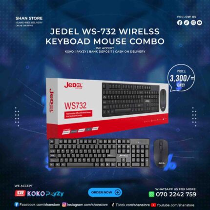 Jedel WS732 Wireless Keyboard Mouse Combo Shan Store