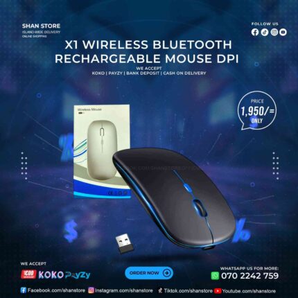 X1 RGB Rechargeable Bluetooth Wireless Mouse Shan Store