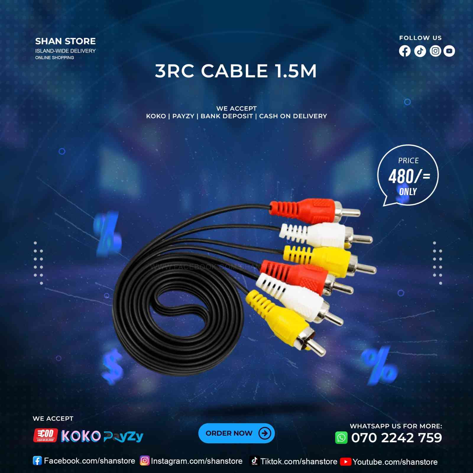 3RC Cable Converter 1.5m Length