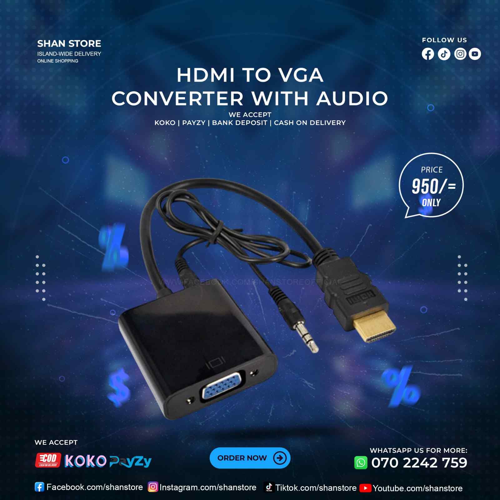 HDMI To VGA Converter With Audio