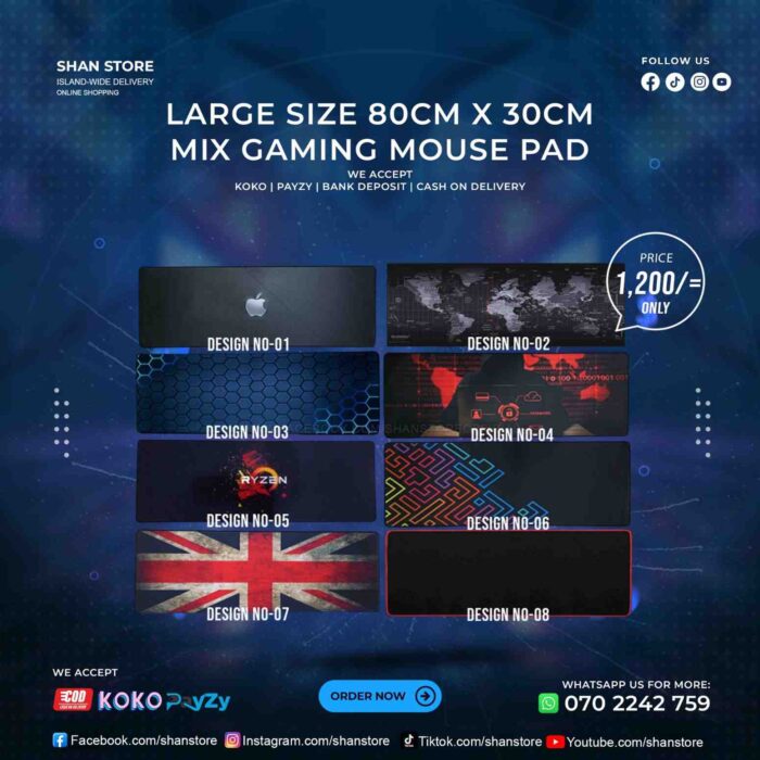 Large Gaming Mouse Pad 80cm x 30cm MIX Design - Shan Store | Online ...