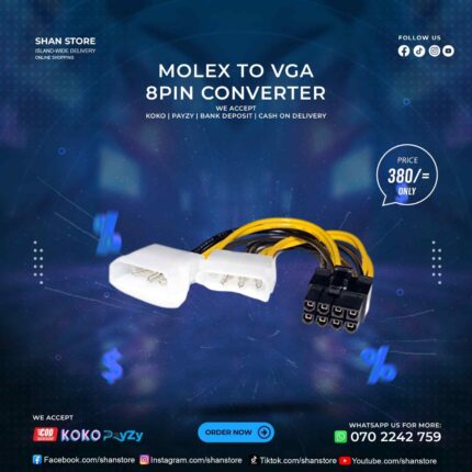 Molex To VGA 8 Pin Power Converter Cable