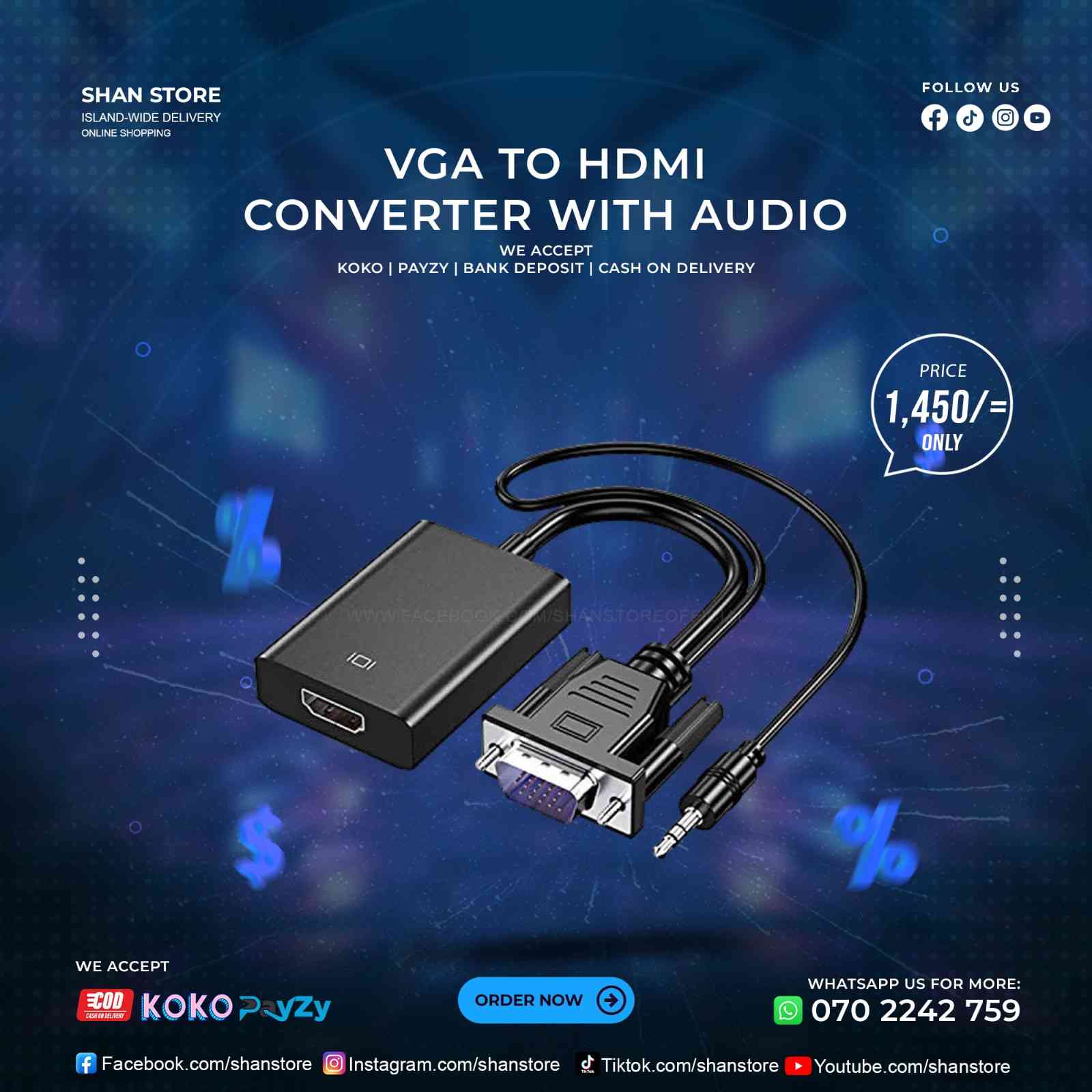 VGA To HDMI Converter With Audio