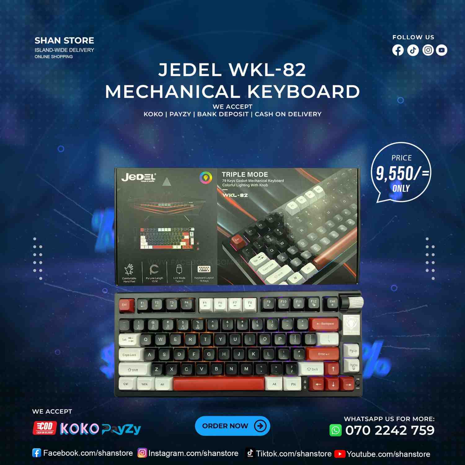 Jedel WKL-82 Mechanical Keyboard Jedel WKL-82 Mechanical Keyboard
