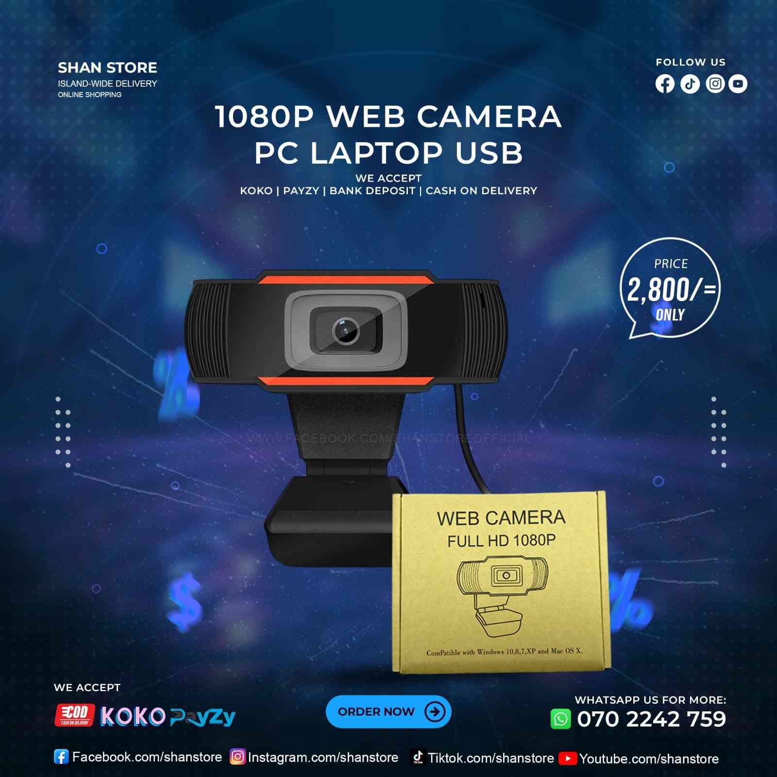 1080P Web Camera USB For PC Laptop