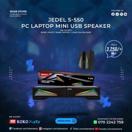 Jedel S-550 RGB Mini USB Computer Laptop Speaker