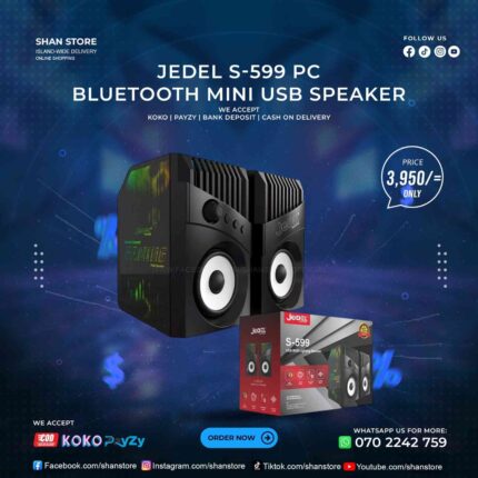 Jedel S-599 RGB Mini Bluetooth USB Computer Laptop Speaker