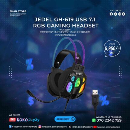 Jedel GH-619 USB7.1 RGB Gaming Headset