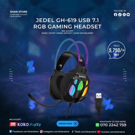 Jedel GH-619 USB7.1 RGB Gaming Headset