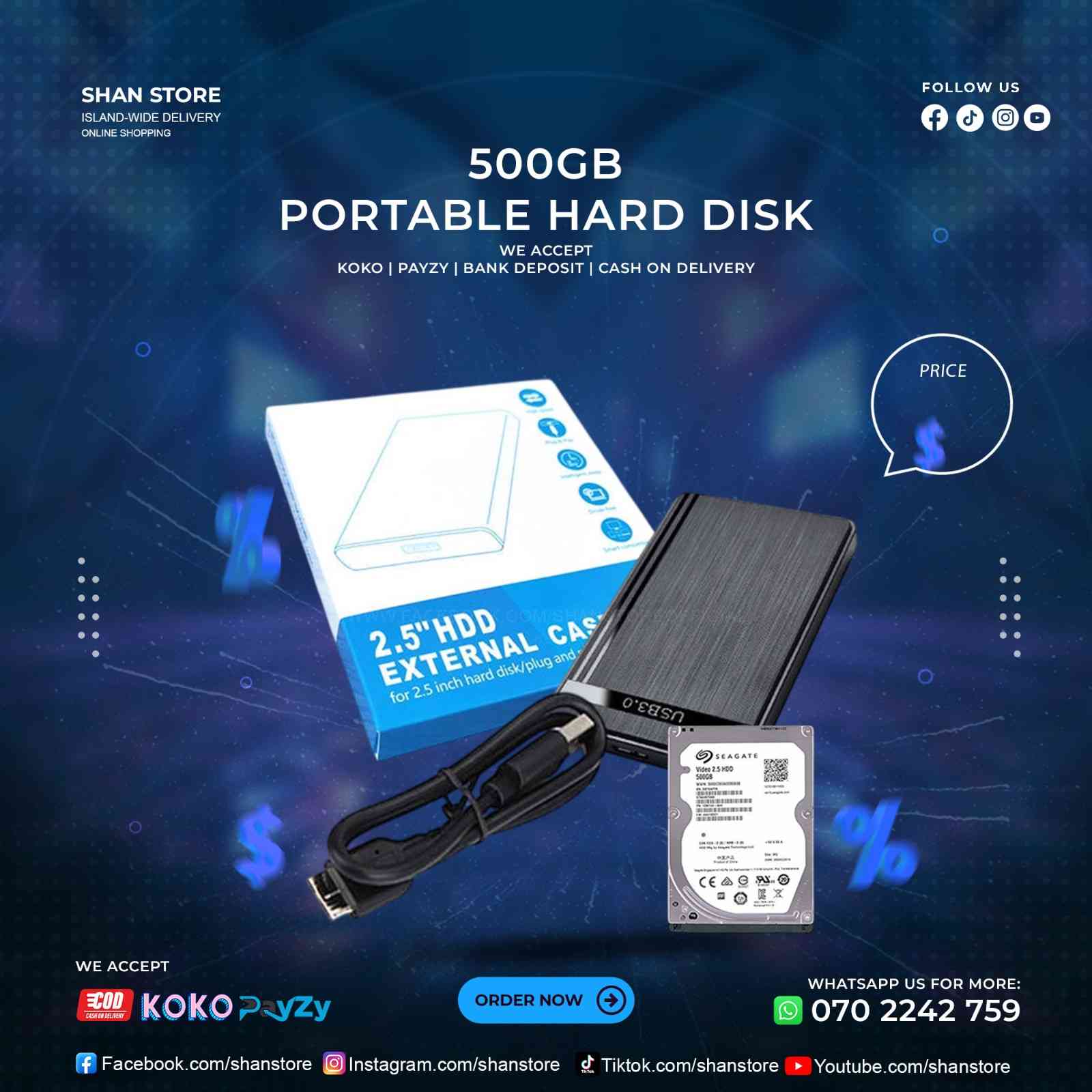 500GB Portable Hard Disk Used External Hard 500GB Portable Hard Disk Used External Hard