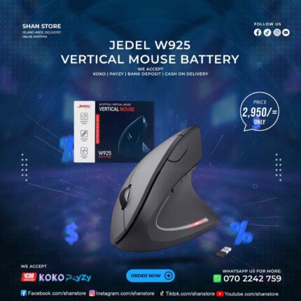 Jedel W925 Vertical Wireless Mouse Battery