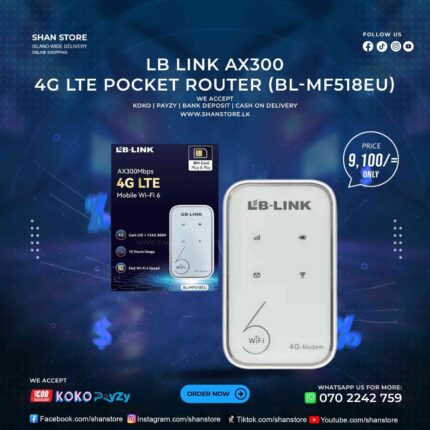 Pocket Router LB Link AX300 Portable Router-Any Sim Work BL-MF518EU