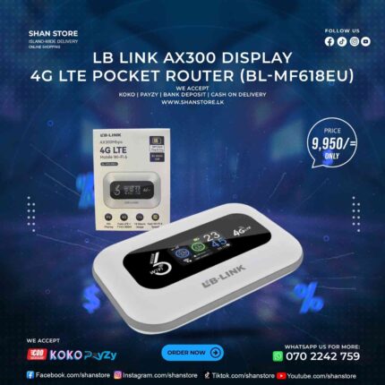 Pocket Router LB Link AX300 Portable Router With Display-Any Sim Work BL-MF618EU
