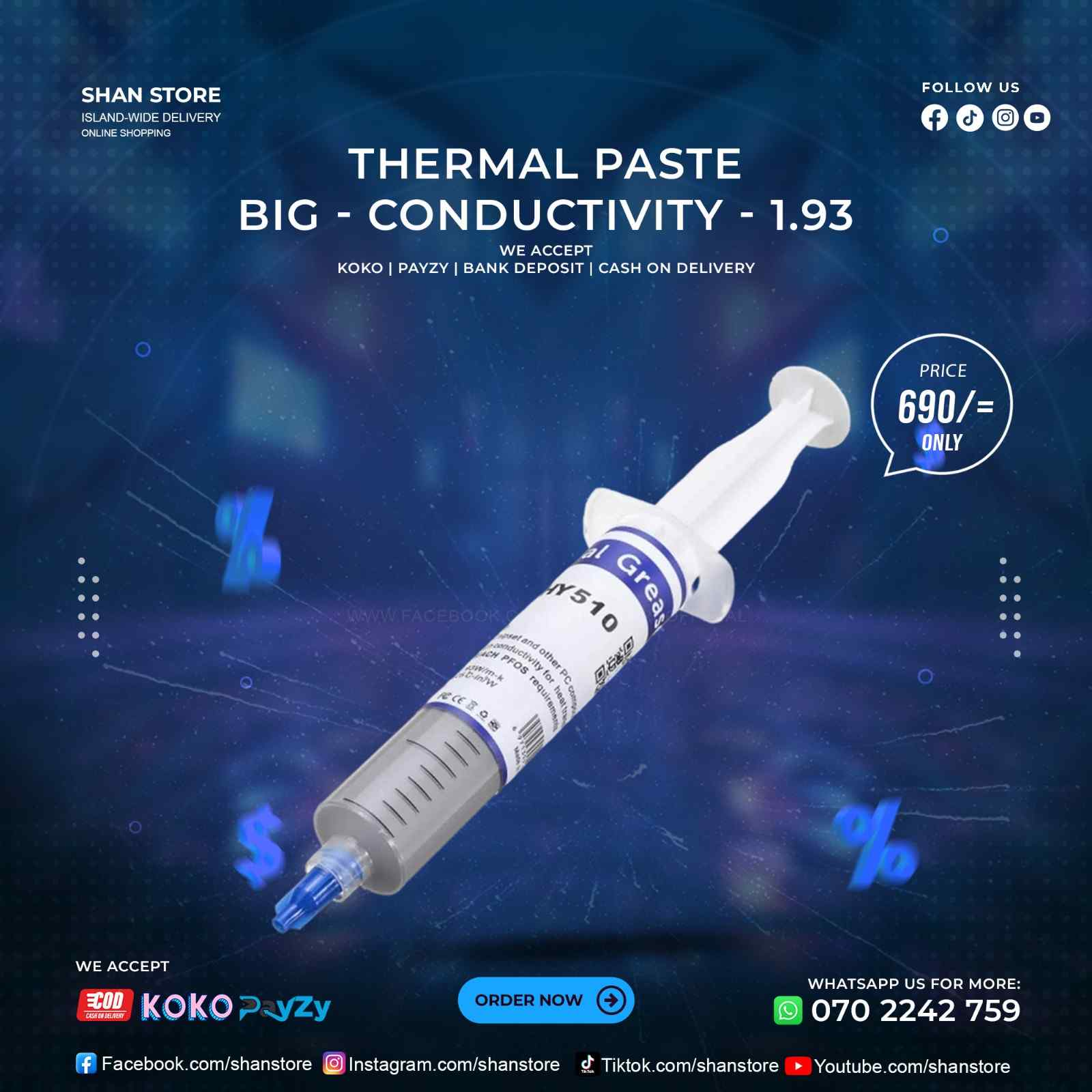 Thermal Paste Big Conductivity 1.93 Thermal Paste Big Conductivity 1.93