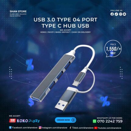Type C USB Hub 04 Port USB 3.0 Hub