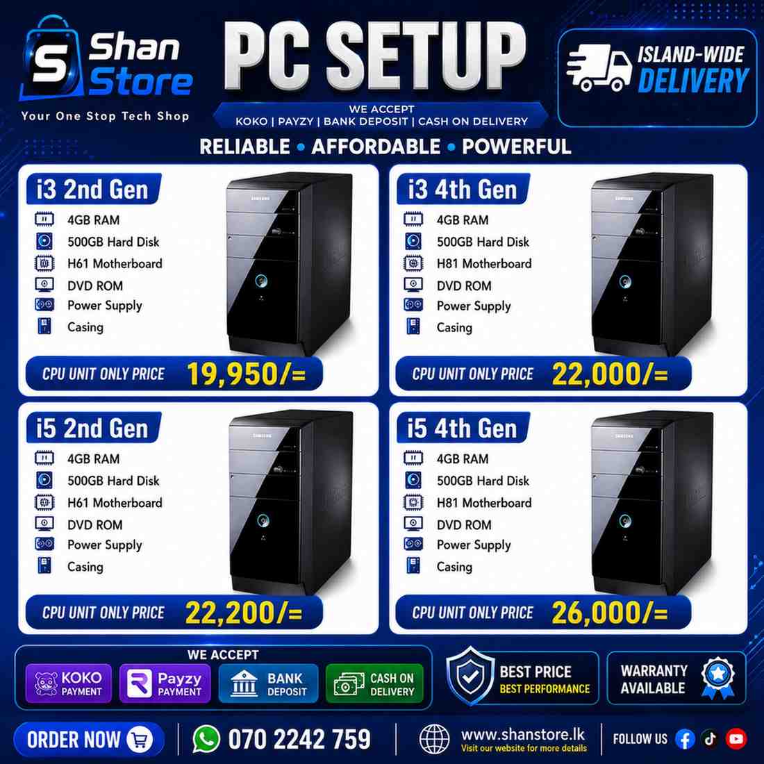 PC Build PC System Unit Only Core i3 Core i5 Used CPU Unit PC Build PC System Unit Only Core i3 Core i5 Used CPU Unit