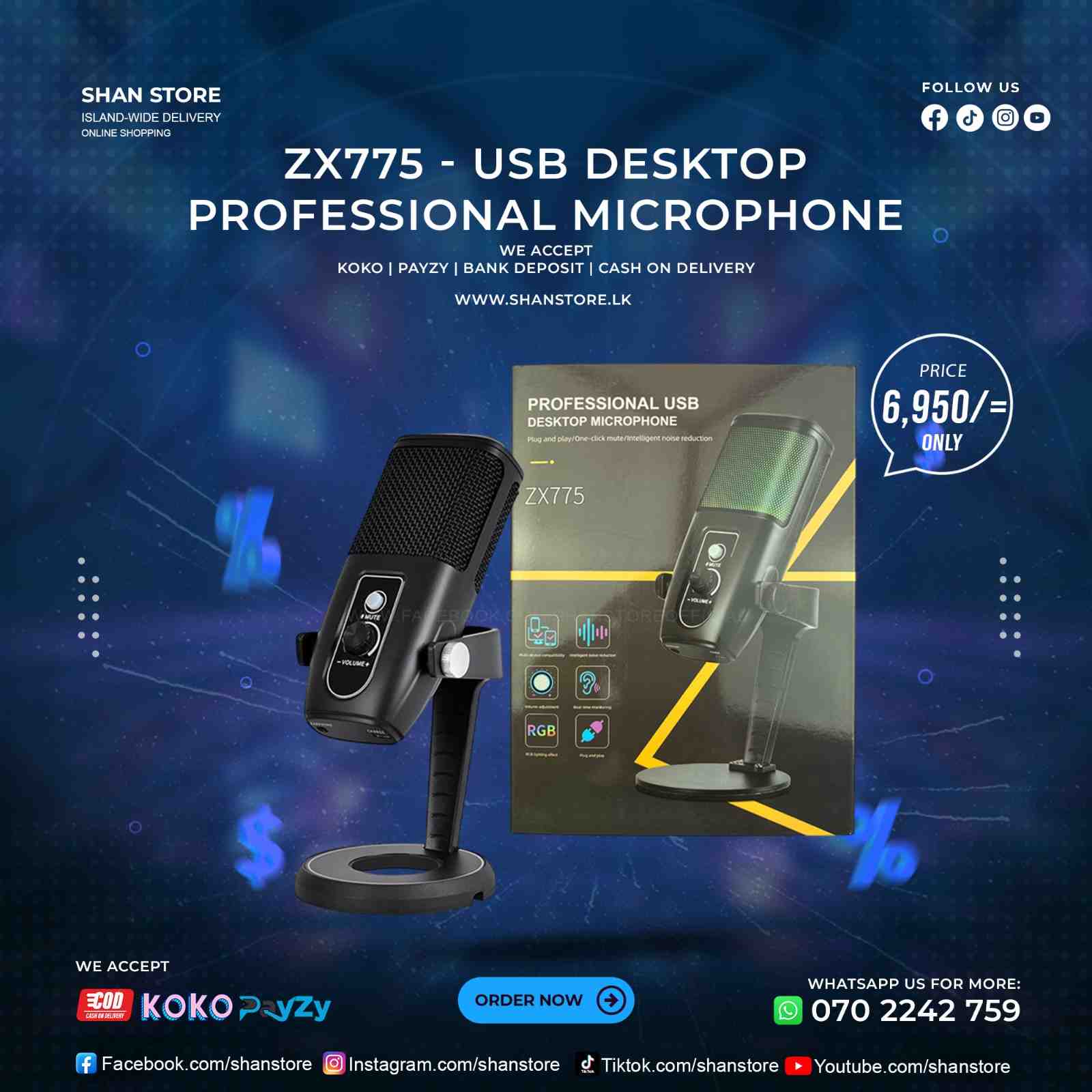 ZX-775 Desktop Microphone Professional Microphone